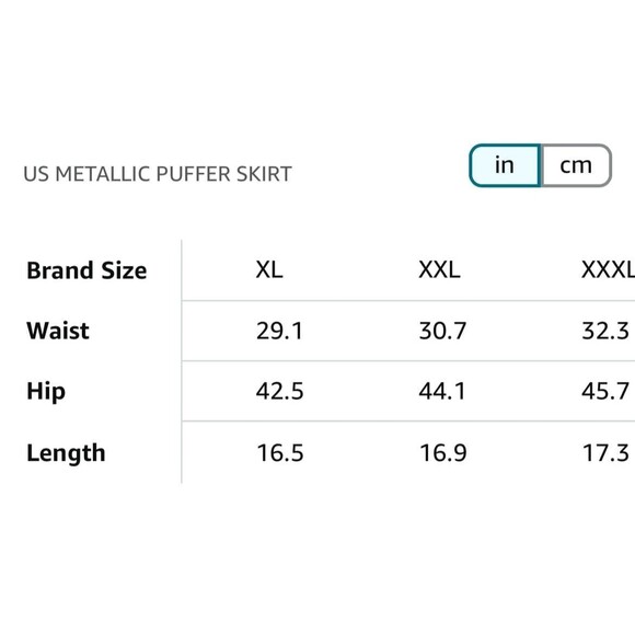 GUC Womens Sexy Silver Metallic Puffer Skirt size XL - Picture 3 of 5